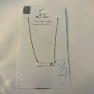 Icing Scorpio Necklace Silver